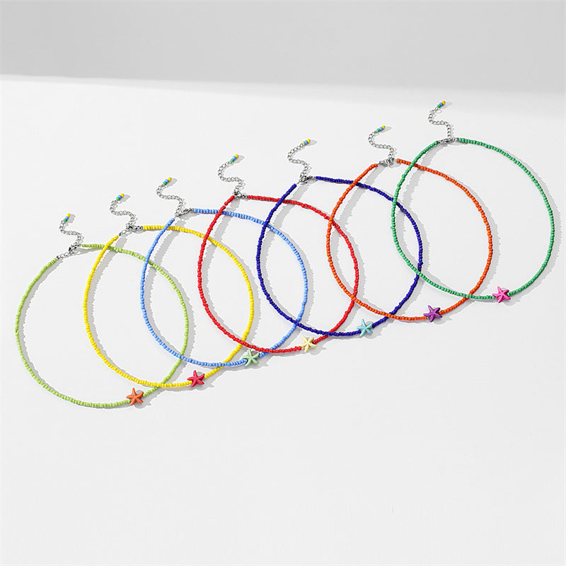 Venta al por mayor Collar de estrella de mar de acrílico bohemio Mizhu